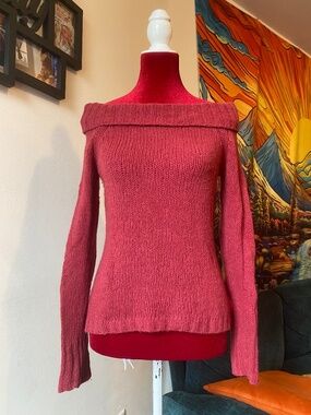 long sleeve off-shoulder sweater